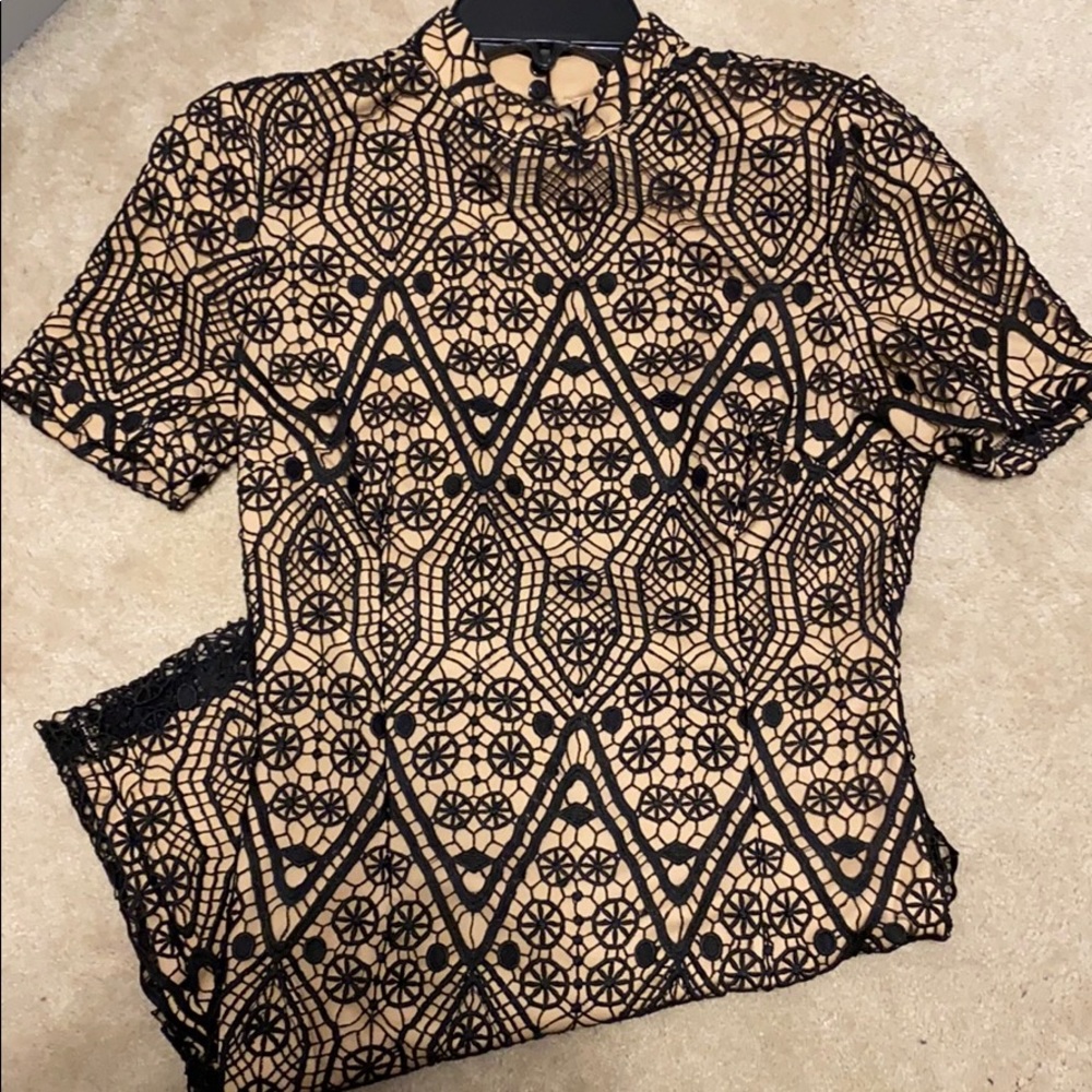 Forever 21 black and beige dress